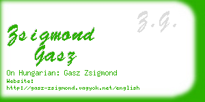zsigmond gasz business card